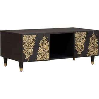 vidaXL Coffee Table Black 100 x 54 x 40 cm Solid Mango Wood vidaXL