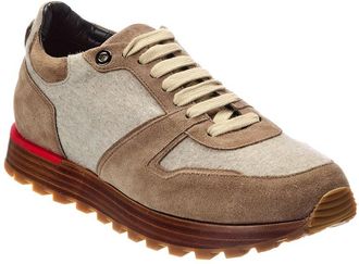 Isaia Flannel & Suede Sneaker