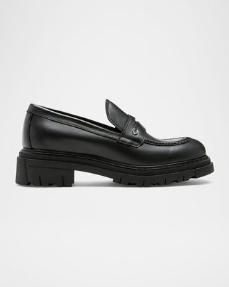 La Canadienne Doe Matte Leather Penny Loafers