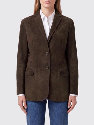 Salvatore Santoro Blazer a monopetto in pelle scamosciata