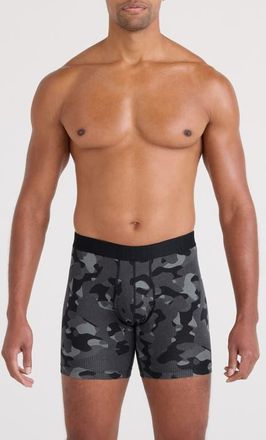Saxx DropTemp Cooling Cotton Boxer Briefs in Pebble Camo-Graphite at Nordstrom, Size Xx-Large