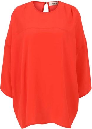 Lanvin Blouse met Ronde Hals - Dames - Blouses - Rood - XS - Overhemden