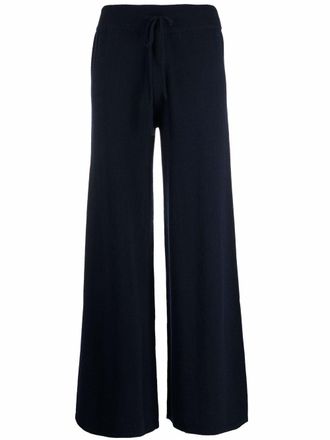 Lisa Yang Sofi high-waisted wide-leg trousers - women - Cashmere - 2 - Blue