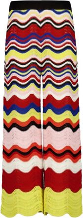 La DoubleJ Pantaloni in maglia con motivo chevron - Giallo