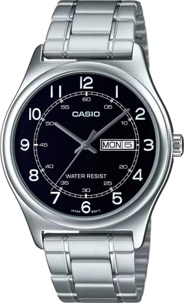 Casio Mens Black Dial Day Date Analog Watch - MTP-V006D-1B2UDF