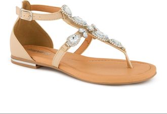 Andrea Womens Thong and Ankle Strap Sandals