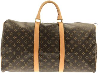 Louis Vuitton Marron Coated Canvas Boston Bag (Pre-Owned)