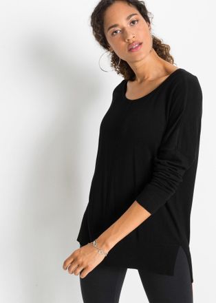 Bonprix Strickpullover BONPRIX, Damen, Gr. 56/58 (XXXL), schwarz, Obermaterial: 80% Viskose, 20% Polyamid, oversize, Pullover Strickpullover, aus Viskose und 