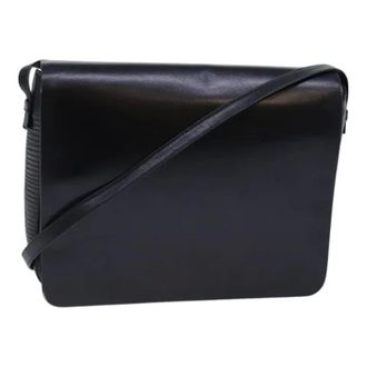 Ferragamo Pre-owned Cross Body Bags, female, Black, Size: ONE SIZE Pre-owned Leather Shoulder Bag