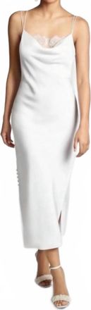 Sachin & Babi Dylan Satin Crepe Slip Dress In White