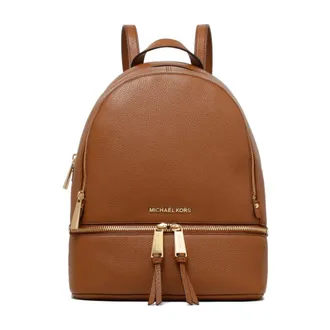 Michael Kors Backpacks, female, Brown, Size: ONE SIZE Rhea Medium Backpack with Gold Details
