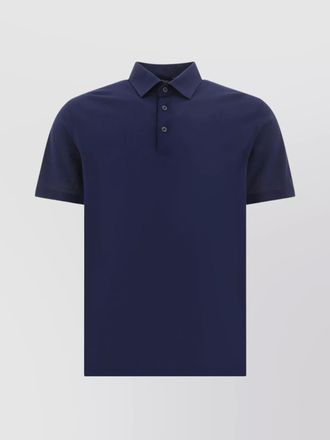 Herno polo shirt jersey cr&ecirc;pe collar