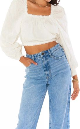 Show me your Mumu Suzanna Crop Top In Cream