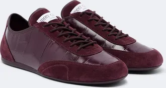 Jimmy Choo London Sunny leather and suede sneakers