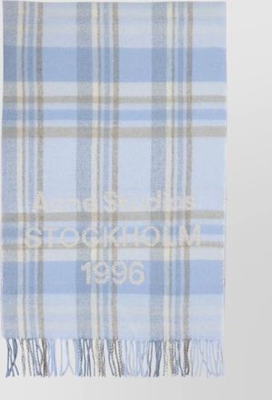 Acne Studios checked wool cashmere scarf