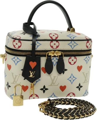 Louis Vuitton Vanity White Canvas Handbag (Pre-Owned)