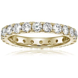 Vir Jewels 2 cttw Lab Grown Diamond Eternity Ring Wedding Band in 14K Yellow Gold For Women