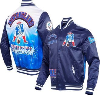 Pro Standard Mens Pro Standard Navy New England Patriots Sublimated Satin Full-Snap Jacket at Nordstrom, Size X-Large