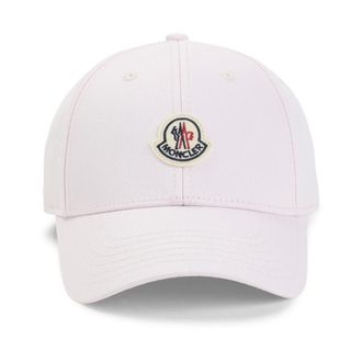 Moncler Caps, female, Pink, Size: ONE SIZE Gabardine Baseball Cap