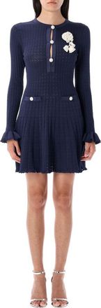 Self Portrait Knit Mini Dress Ls