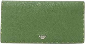 Fendi Pre-owned Wallets, female, Green, Size: ONE SIZE Pre-owned Leather wallets