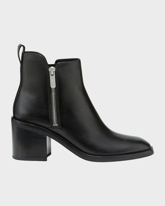 3.1 Phillip Lim Alexa Leather Double-Zip Ankle Booties
