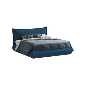 Dmora Dmora - Cama Matrimonial Dfecci, Cama Contenedor Con Tapizado De Tela Y Cabecero, 100% Made In Italy, Apertura Frontal, Adecuado Para Colch&oacute;n 160x190 