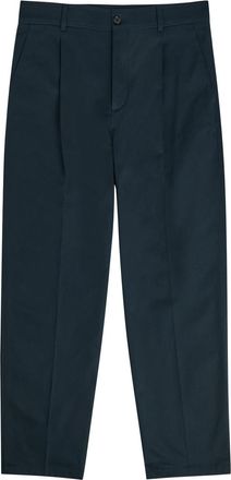 Valentino Garavani Logo-embroidered Twill Chino Trousers - Navy - 52 (IT52 / XL)