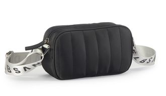 Elbsand Umh&auml;ngetasche ELBSAND Minibag, Damen, Gr. B/H/T: 20,5cm x 12cm x 6cm, schwarz, Stoff, Textil, unifarben, Taschen Umh&auml;ngetasche, Handtasche mit Steppun