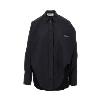 The Attico Oversized shirt with moulded hem Woman 38