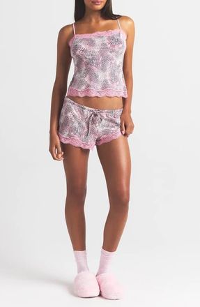 SKIMS Soft Modal Blend Pajamas in Bloom Mini Multi Animal at Nordstrom, Size X-Large