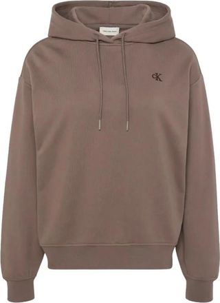 Calvin Klein Jeans Monogram Hooded Sweatshirt - Dames - Hoodies - Bruin - S - Katoen - Hoodies & sweatvesten
