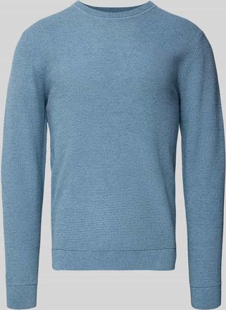 Selected Regular Fit Pullover aus reiner Bio-Baumwolle Modell ROSS in Blau Melange, Größe XXL