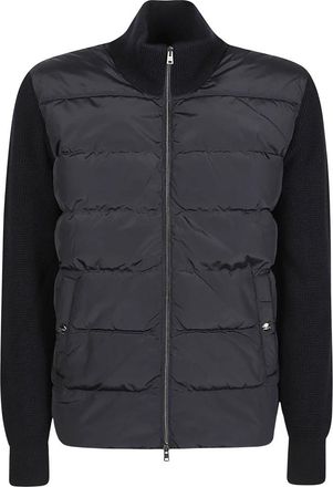 Herno Zipped Jacket - Heren - Winterjassen - Blauw - L - Wol - Jassen