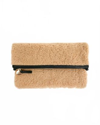 Clare Vivier Womens Foldover Clutch With Tabs In Cafe Au Lait