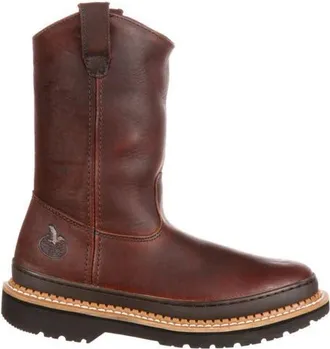 Georgia Boot Padded Pullon Work Boot in Soggy Brown at Nordstrom, Size 11.5
