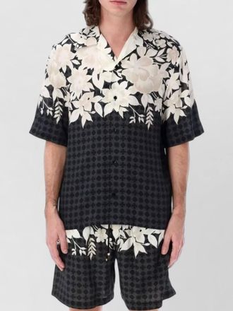 Amiri silk shirt floral print notched collar