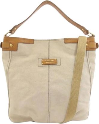 Burberry Borsa a spalla vintage Pre-owned in tela - - Pre-owned - Donna - Beige - ONE SIZE