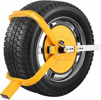 Costway Cerradura De Neum&aacute;tico 13-15 Pulgadas Sistema Antirrobo Coche Estacionamiento Inmovilizador Bloqueo Seguridad Para Rueda - Costway