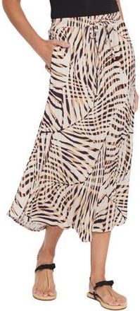 Lyss&eacute; Packable Pleated Midi Skirt in Pool Side Palm at Nordstrom Rack, Size X-Small