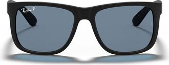 Ray-Ban Sunglasses Rb4165 622/2 V Justin Black/Blue Unisex Polarized