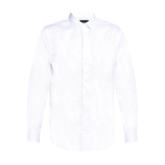 Emporio Armani Katoenen overhemd - Heren - Zakelijke Overhemden - Wit - L - Katoen - Overhemden