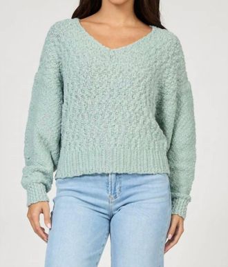 Dear John Denim Lexi Sweater Top In Iceberg Green