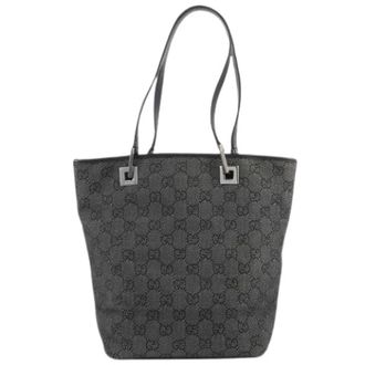 Gucci Pre-owned Tote Bags, female, Gray, Size: ONE SIZE Pre-owned GG Canvas Tote bag