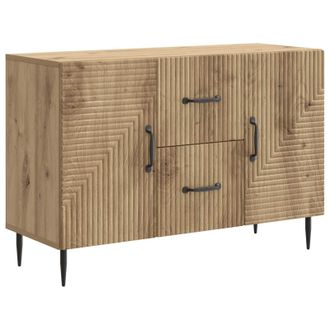 vidaXL Aparador Roble Artesanal 89 X 34,5 X 60 Cm Madera De Ingenier&iacute;a Vidaxl