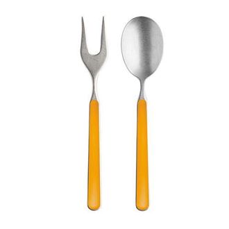 Mepra Fantasia Pewter Serving Set - 2 Pieces in Mustard at Nordstrom