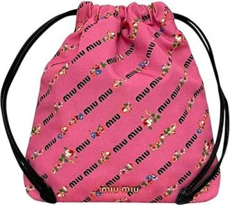 Miu Miu Pre-owned Mini Bags, female, Pink, Size: ONE SIZE Pre-owned Nylon Pouch