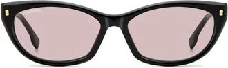Dsquared2 Sunglasses D2 0209/G/S 3 H2 U1 Black/Pink Women
