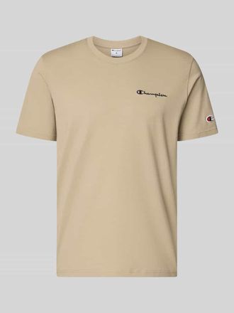 Champion T-Shirt mit Logo-Stitchings Modell ICONS CONTRAST in Beige, Gr&ouml;&szlig;e XXL