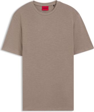 HUGO BOSS Slub-interlock T-shirt in a slim fit